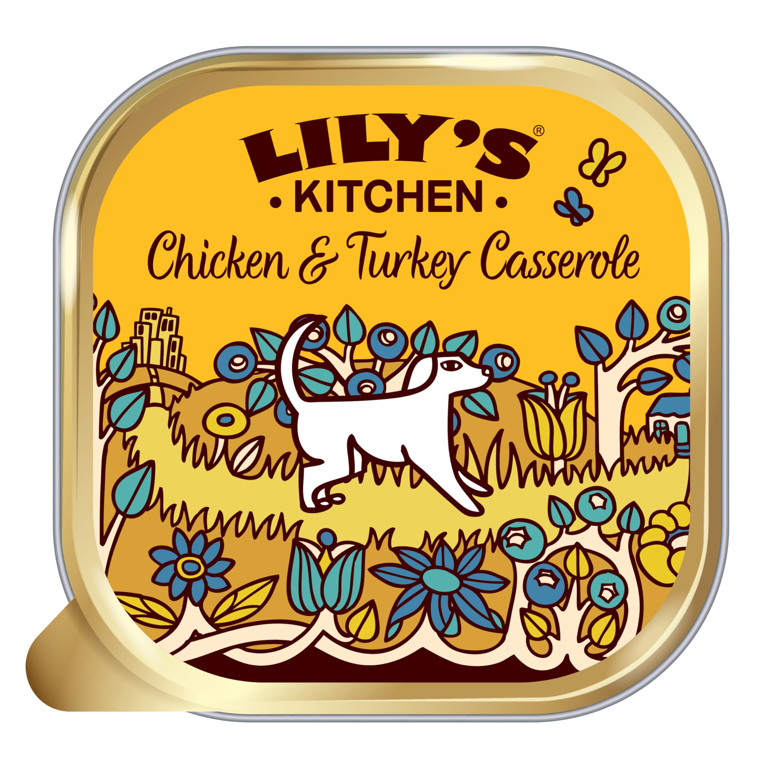 Lily's Kitchen Chicken & Turkey Casserole - Complete Natural Adult Dog Food Wet (10 x 150g Trays)
