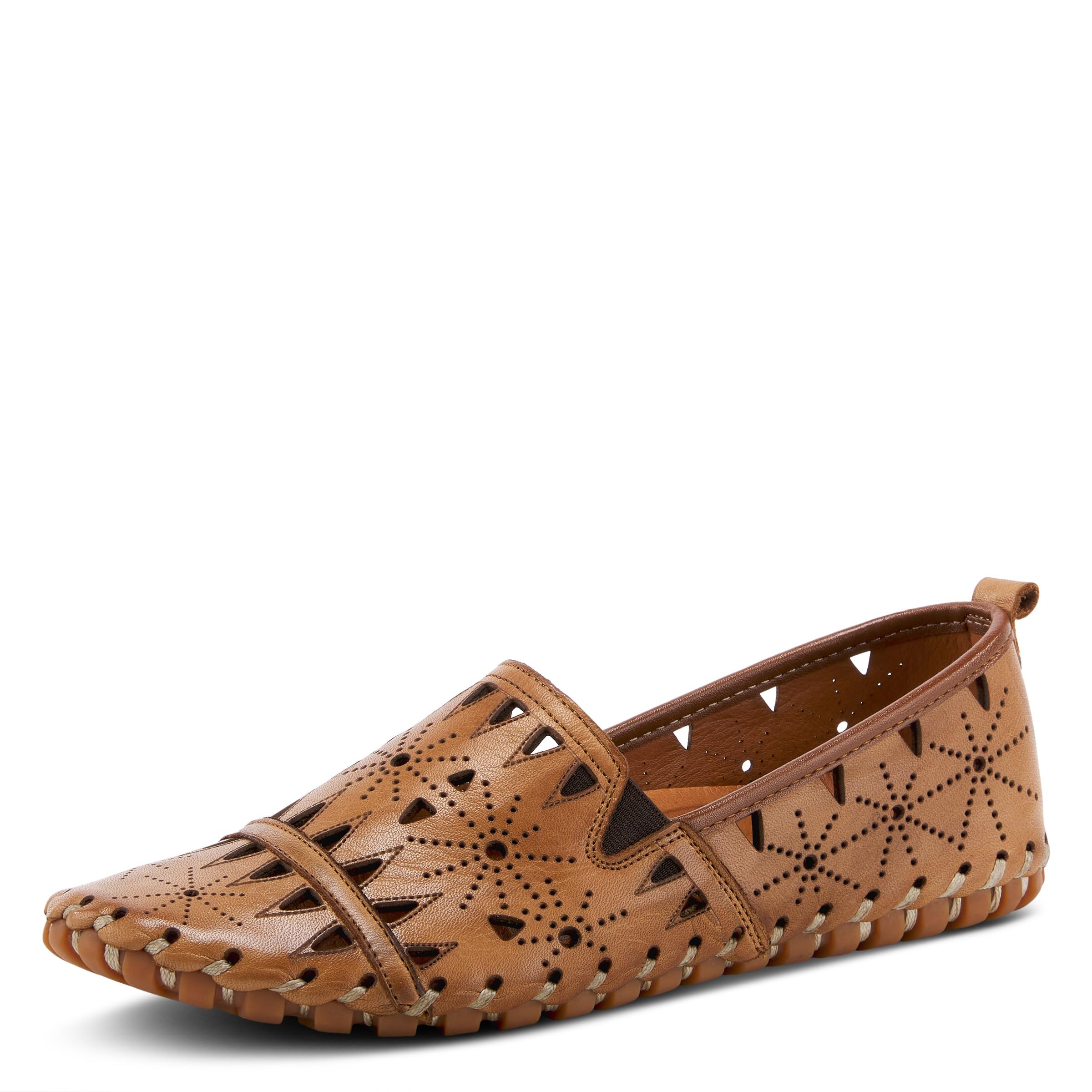 Spring Step Women's Leather Fusaro Loafer Shoe | Comfortable Slip-On Shoes with Rubber Outsole | Ladies Casual Walking Driving Loafers for Work