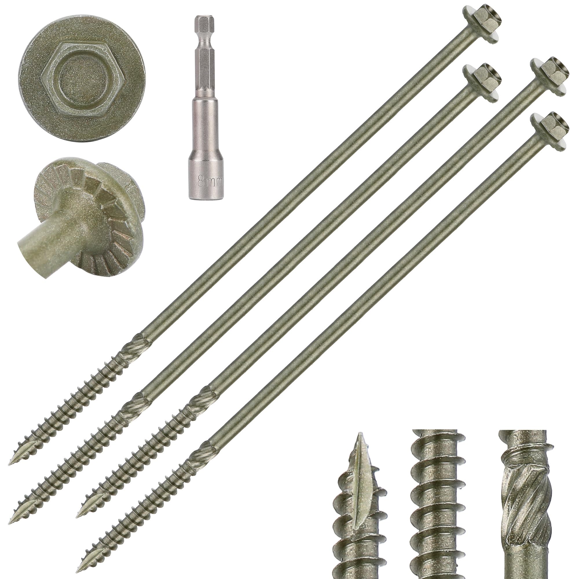Heavy Duty Wood Screws - Lag Screws for Outdoor Projects -1