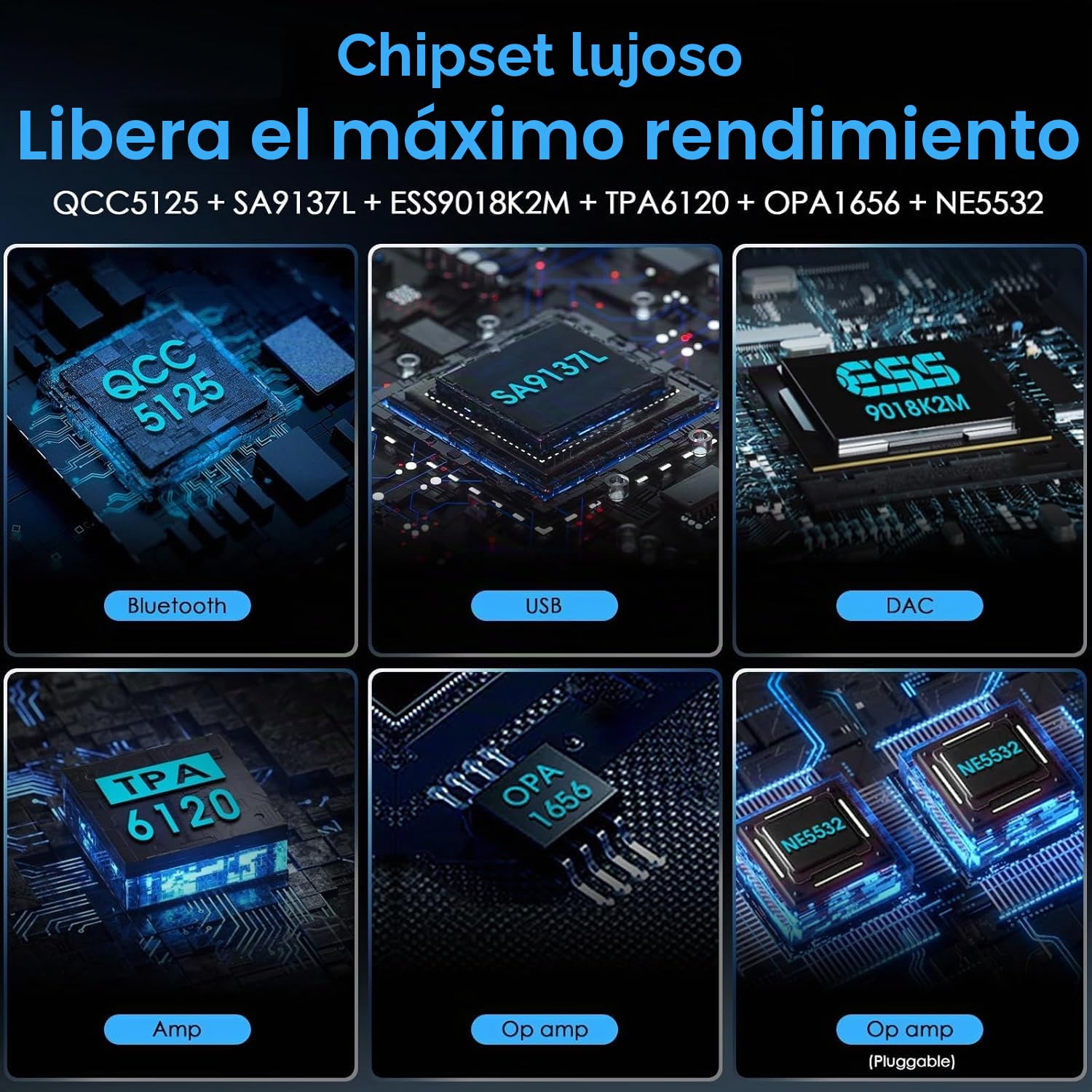 Douk Audio P1PLUS - Preamplificador de tubos con Bluetooth Amplificador para auriculares USB DAC con VU Meter DSD256