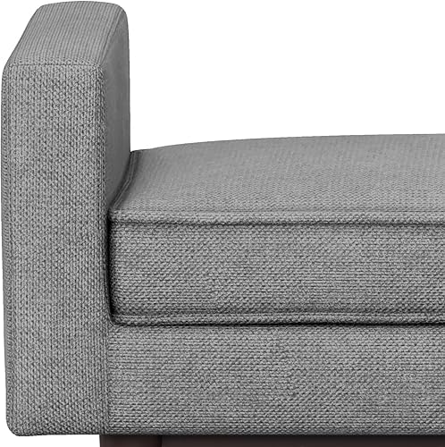 Miniatura 10 de SIMPLIHOME Scott - Banco otomano pequeño, 29 pulgadas, color gris peltre