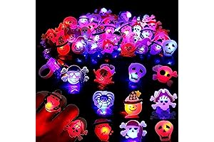 DIYASY Light up Halloween Rings, Halloween LED Flashing Rings, Halloween Kids Party...