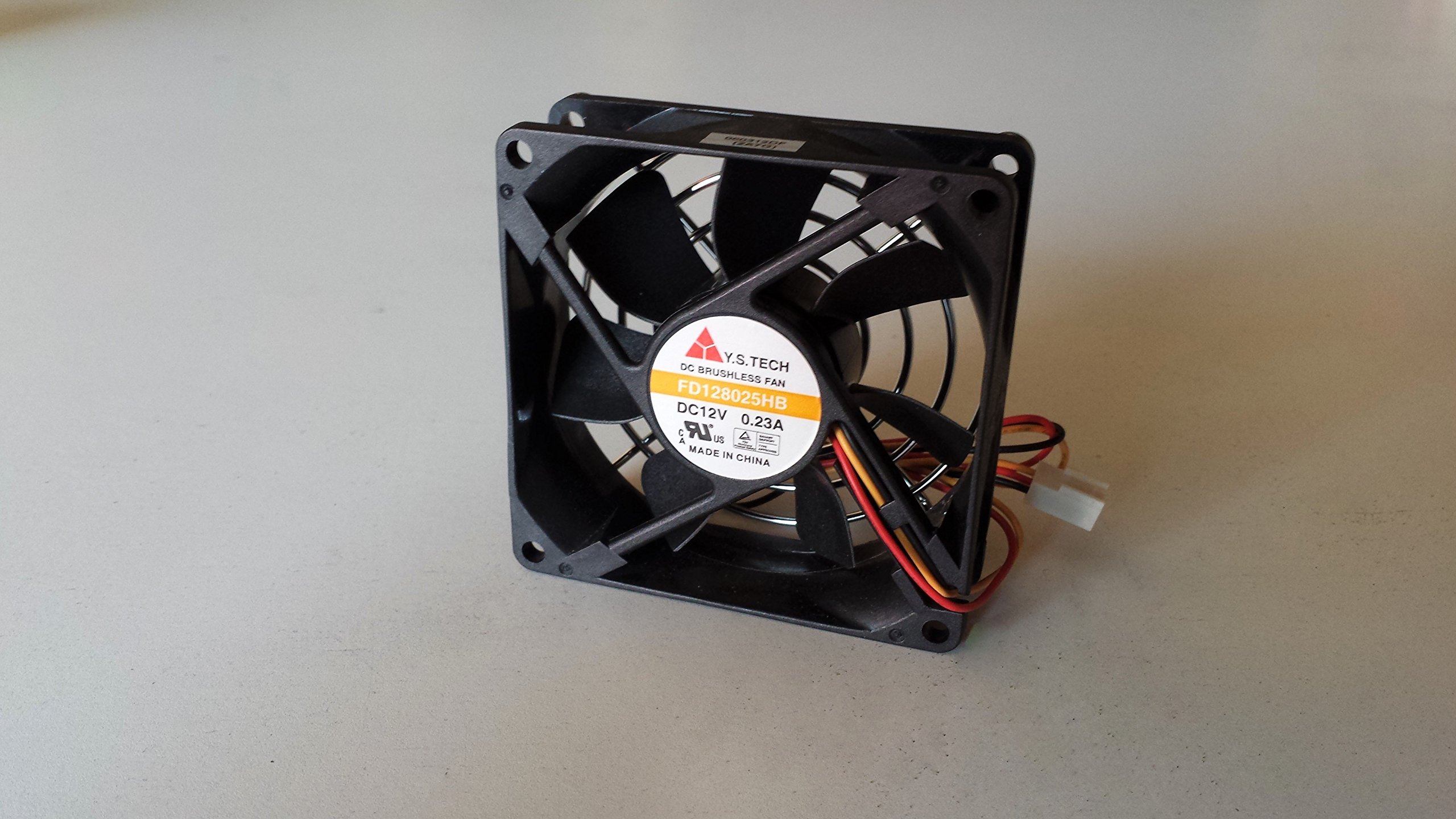 Y.S.TECH FD128025HB 12V 0.23A 3wires Cooling Fan w/guard