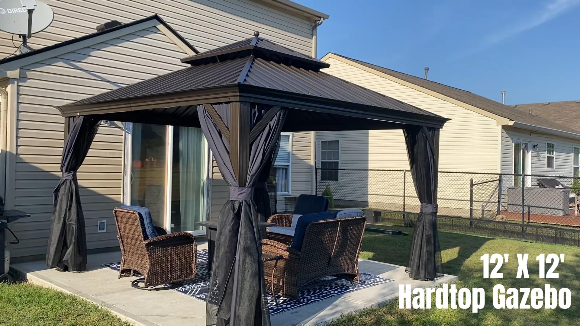 Amazon.com : PURPLE LEAF 10' X 14' Hardtop Gazebo Pavilion for
