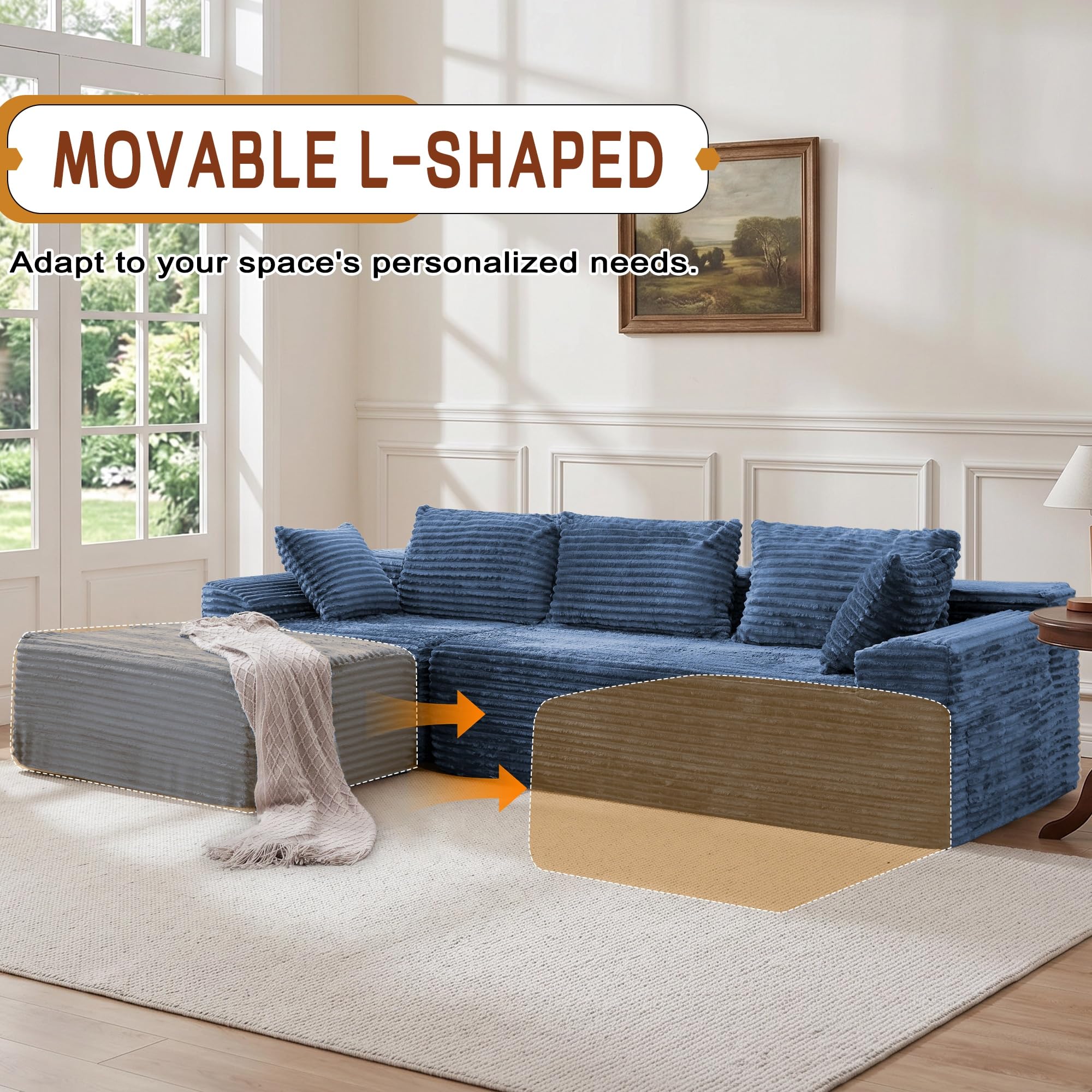 Blue Couch Living Room Ideas: Navy, Slate & Dusty Blue Picks 1 Product photo