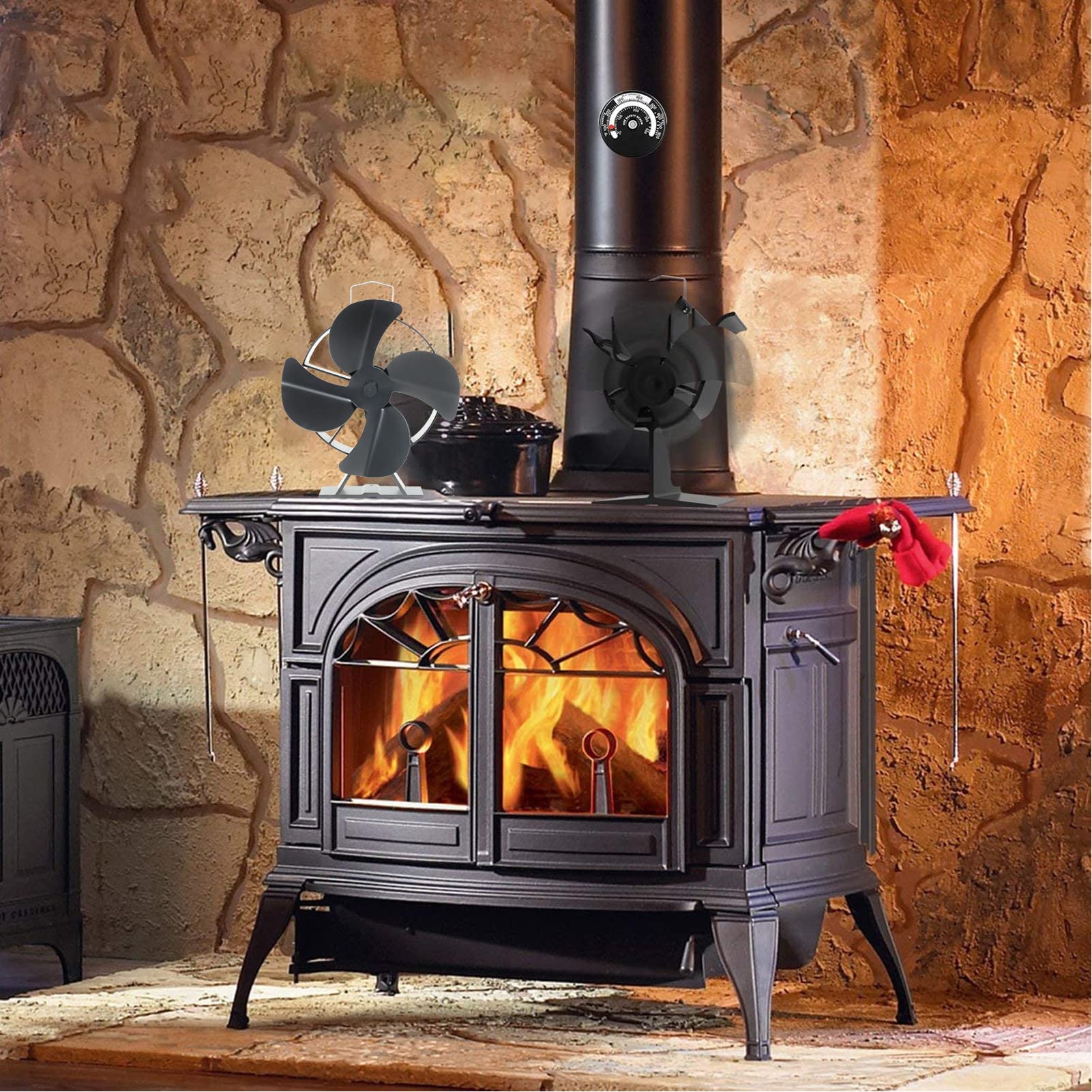 Wood Stove Fan - Wood Burner Fan Heat-Powered | Fire Place Fans, No  Electricity Required, for Pellet/Wood Log Burner Fireplace Nulyunze :  Amazon.ca: Tools u0026 Home Improvement