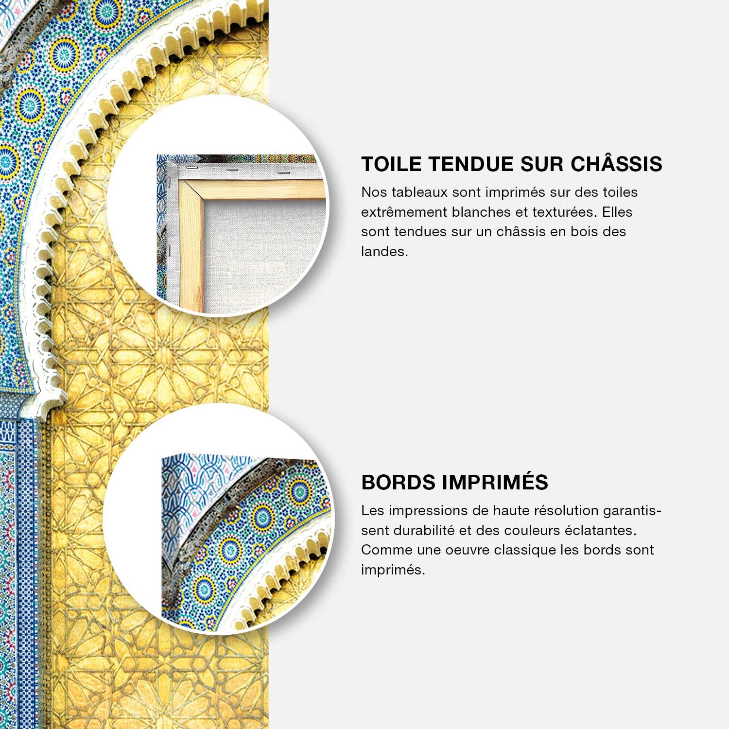 Tableau Islamique Moderne Calligraphie - Toile Tendue Sur Cadre Bois 40x60cm Ou 60x90cm - Décoration Murale Orientale Haut De Gamme