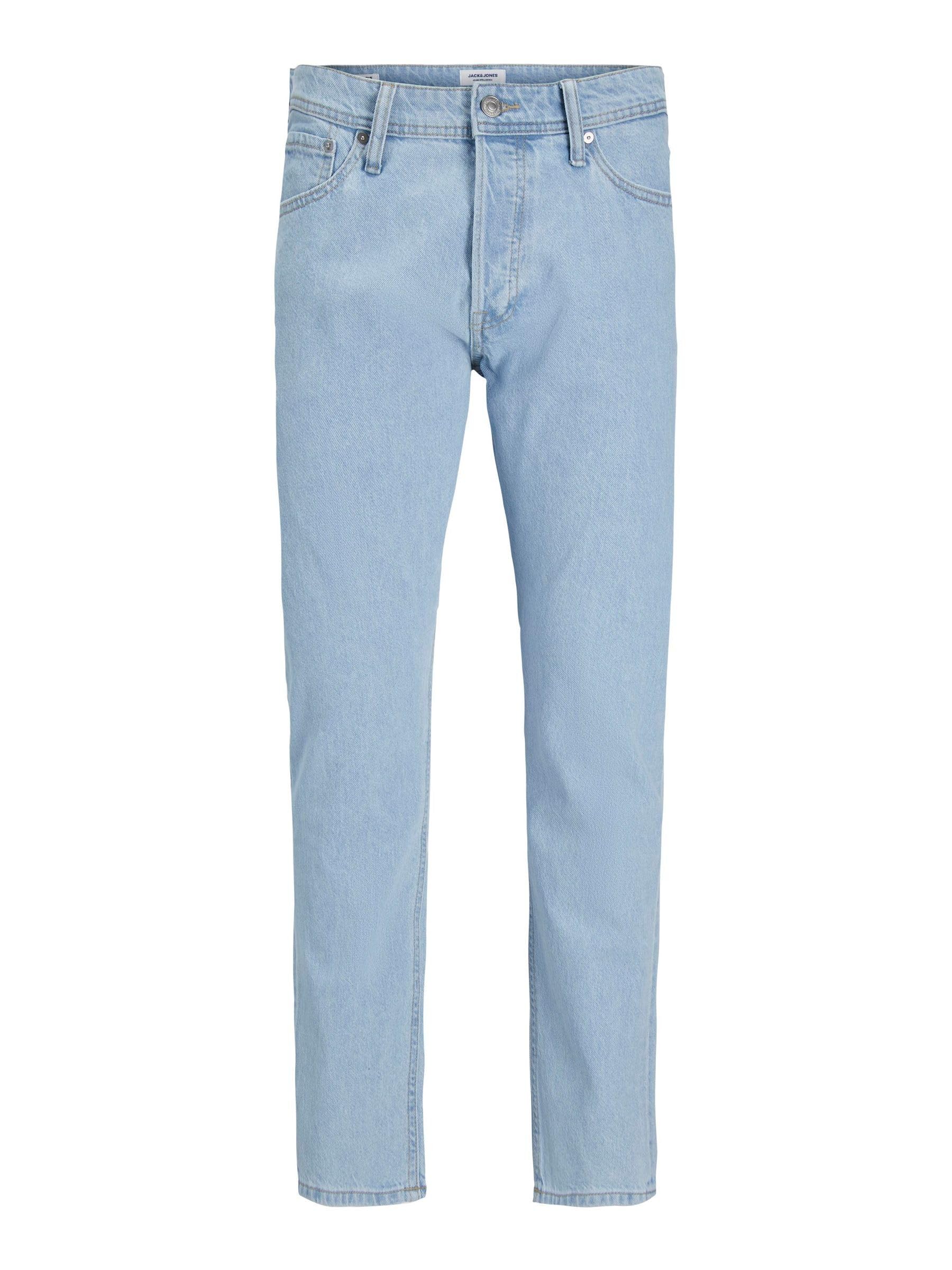 Jack & Jones Plus Chris Original Sq 738 Straight Fit Jeans, Blue, Size 48, Inside Leg 32, Men
