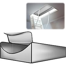 30" x 60" x 11" Attic Stairs Insulation Cover Attic Door Insulation Cover Energy Saving Stairway Ladder Insulator Pull Down Tent with Access Zipper Thick Reflective Thermal Barrier for Summer