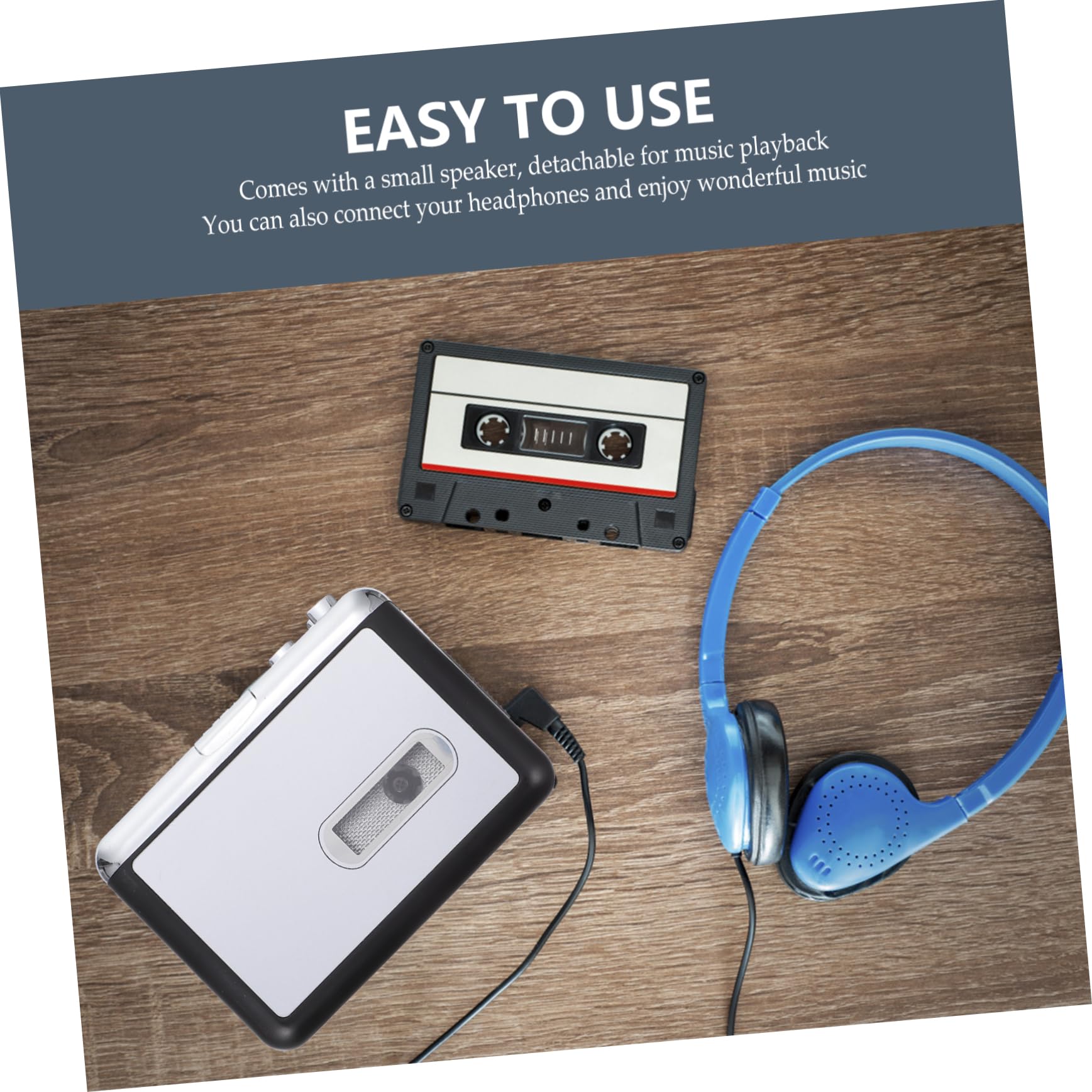 OSOLADY USB Cassette to Converter Player Audio Digital Converter for Tapes Portable Design Lightweight Easy to Use Converts Old Tapes to Format No Battery Required