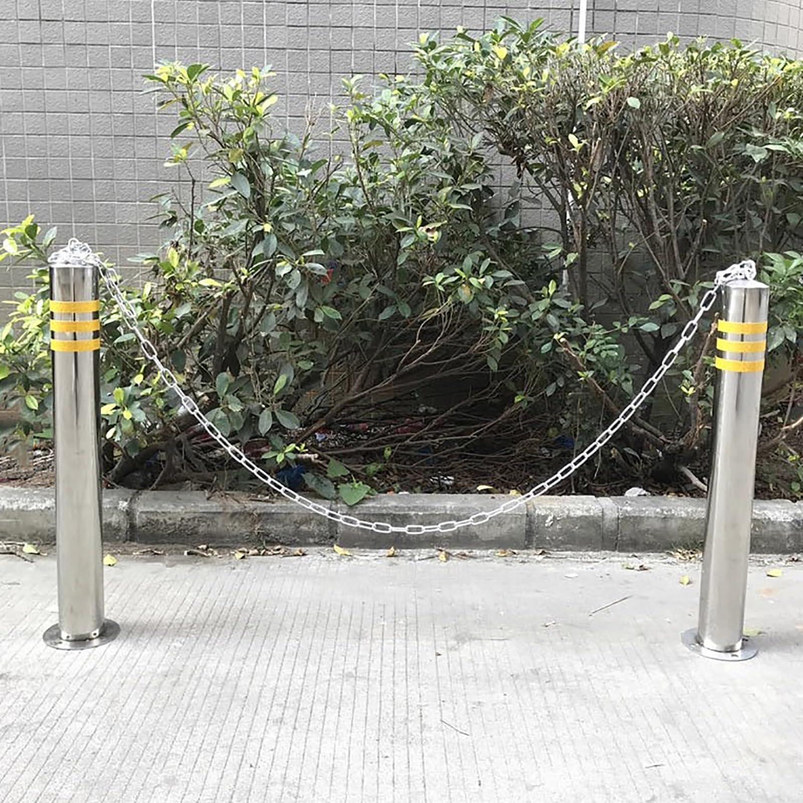 Postes de Seguridad, Poste de bolardo Acero Inoxidable extraíble, Metal(7.6 * 60cm/3 * 23.6in)