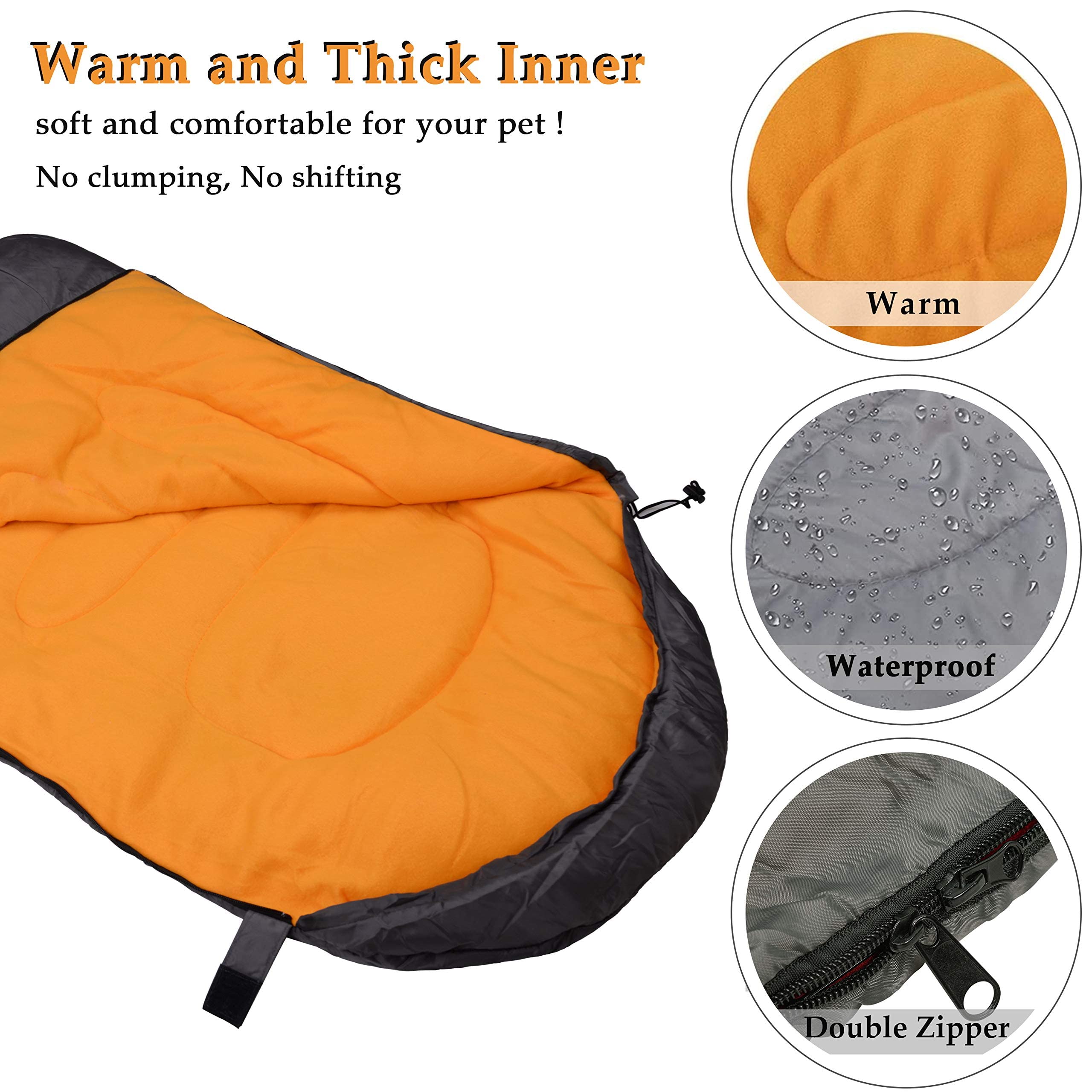 OROOTL Saco de Dormir para Perro Cama Portátil para Perros Estera de Viaje al Aire Libre Impermeable Cálido Almohadilla para Dormir Cachorros para Senderismo Camping