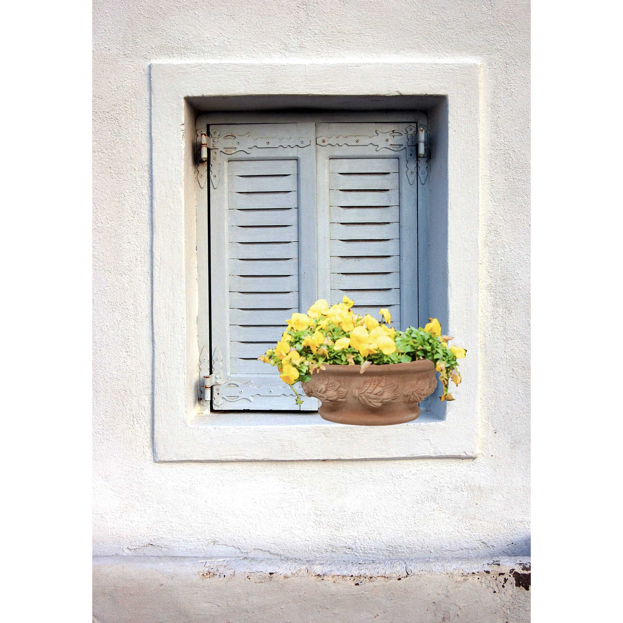 Biscottini Vaso in terracotta artigianale | vaso terracotta 50x23x50 cm | Vaso per esterno