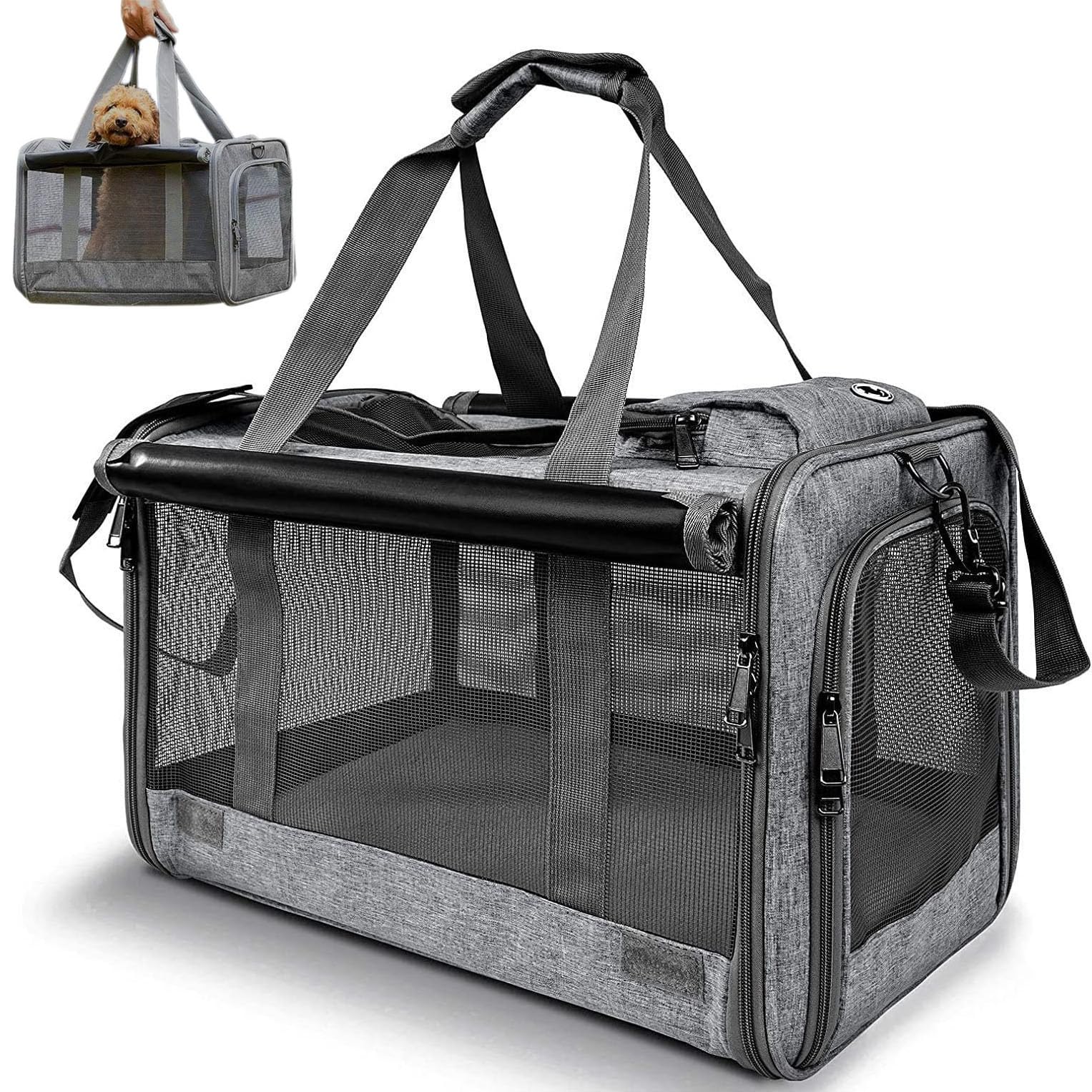 Luxe Tote Heart To Tail Pet Carrier Tote ROHKAO Large Cat Carrier