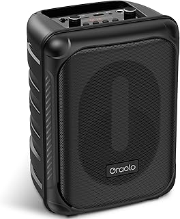 Bluetooth Speaker Wireless with Lights, Oraolo Roller Loud Bluetooth Speaker 40W Portable Speaker, Wireless Outdoor Speakers TWS Pairing for Outdoor 24H Playtime, Built-in Mic, Support TF Card USB AUX
