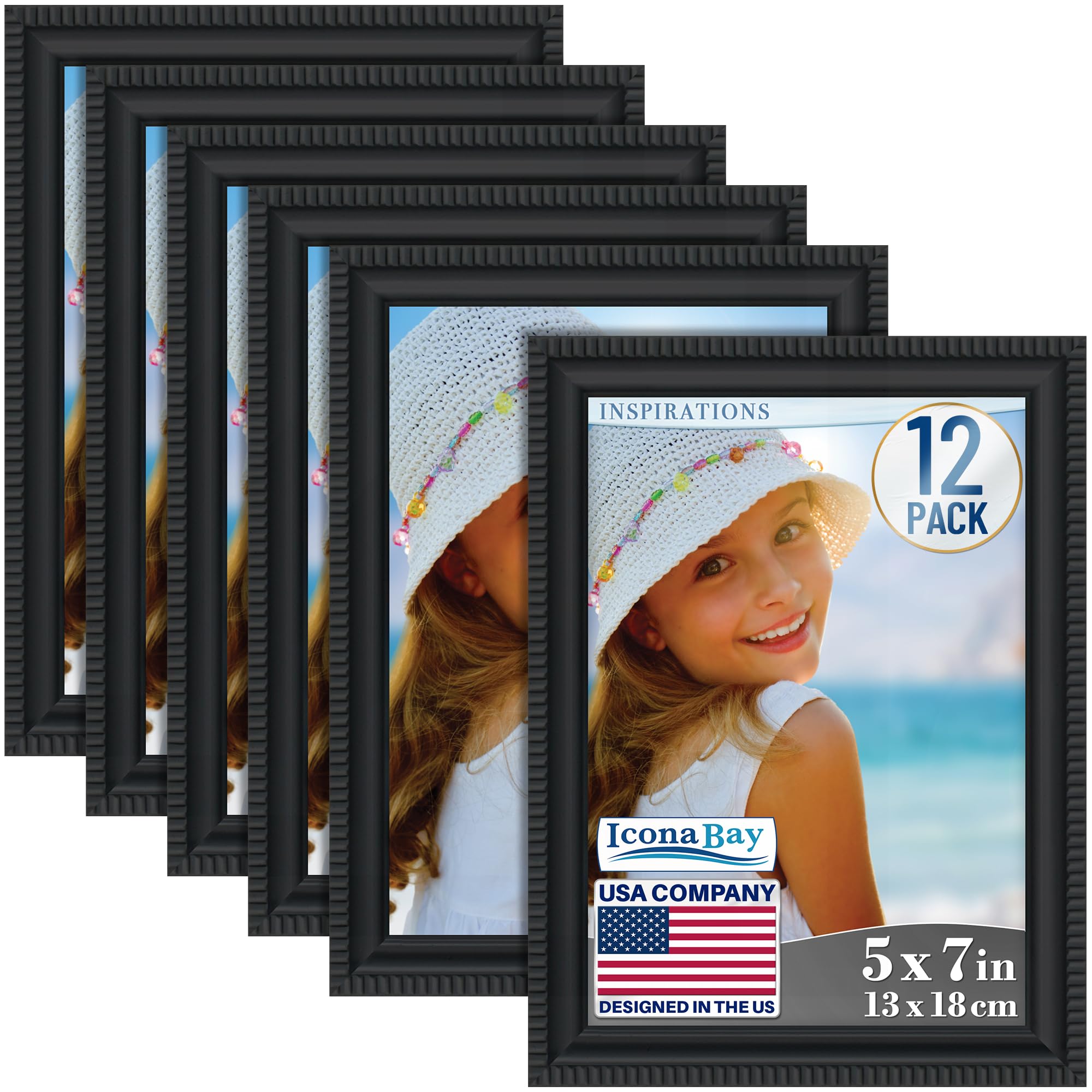 Icona Bay 5 by 7 Inch Picture Frames, 12 Pack — image 1