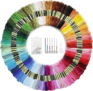 100 Farben Kreuzstichfäden, Nähen Stopfgarn Wolle, Farbe Stickgarn Baumwolle Geeignet für Stickereien, Nähen von Kleidung, Feiertagsdekorationen und Basteln