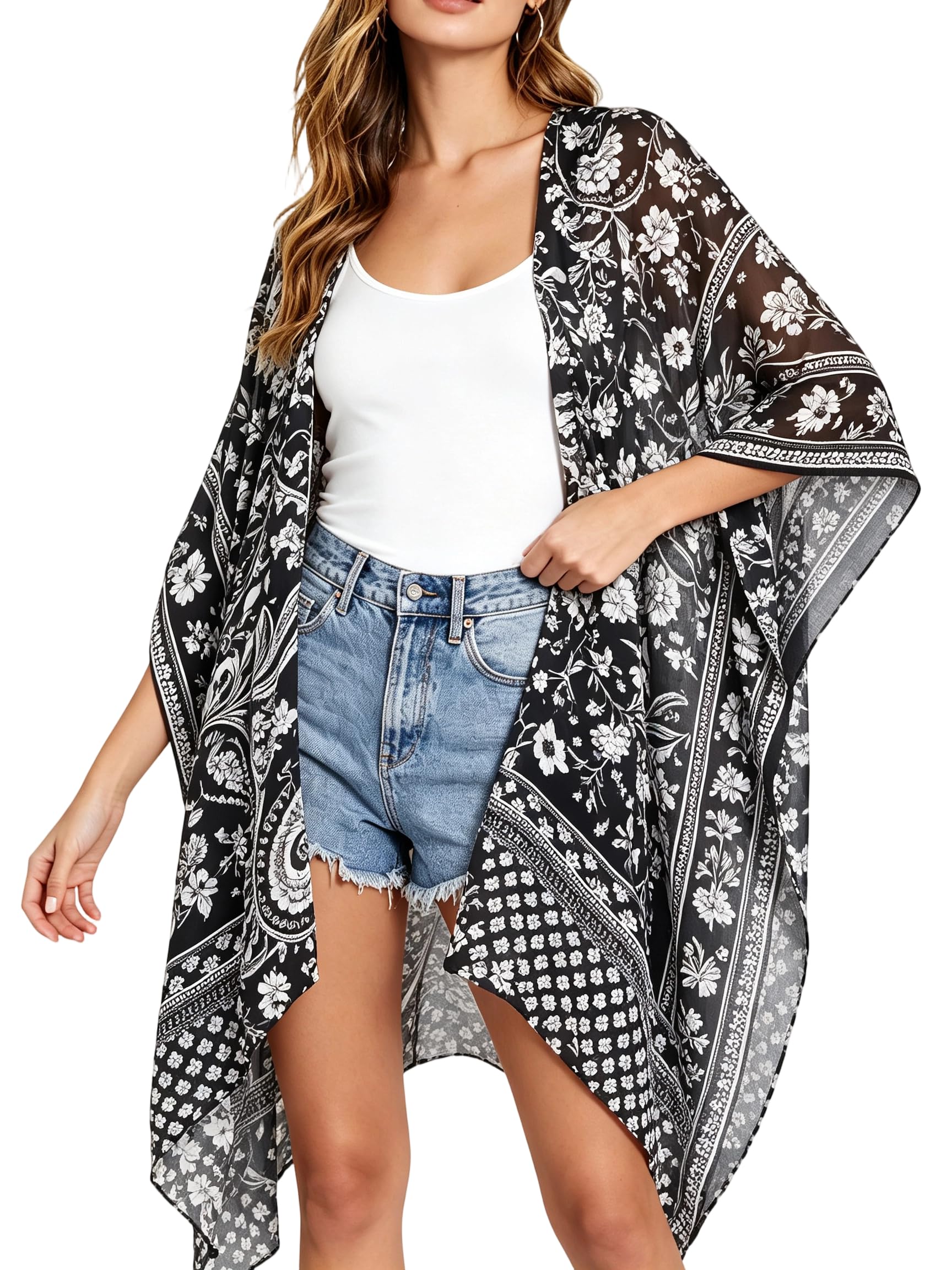 Spicy Sandia Women’s Oversized Boho Kimonos Lightweight Summer Cardigans
