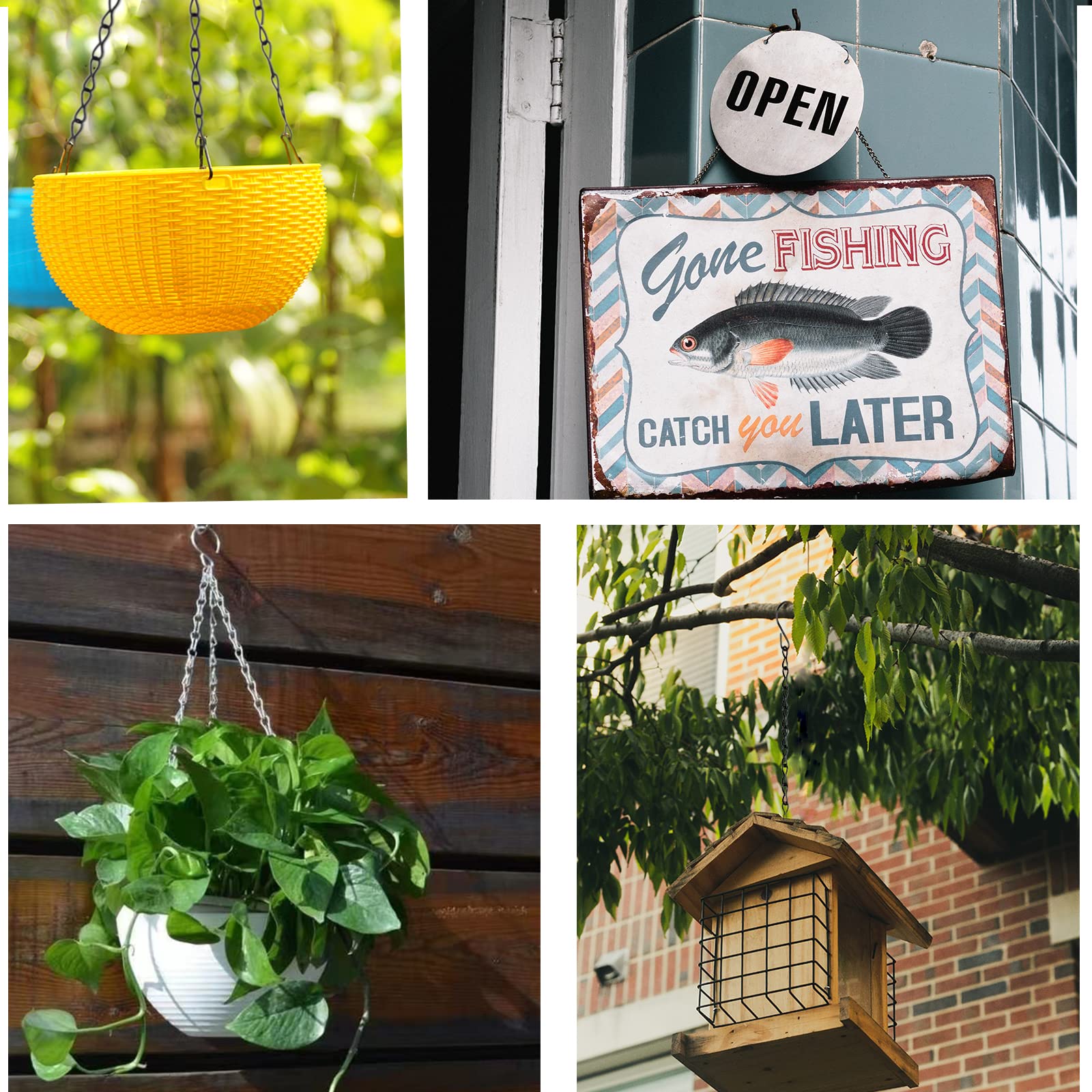 Juego De 6 Cadenas De Eslabones De Color Negro, Cadena De 500 Mm