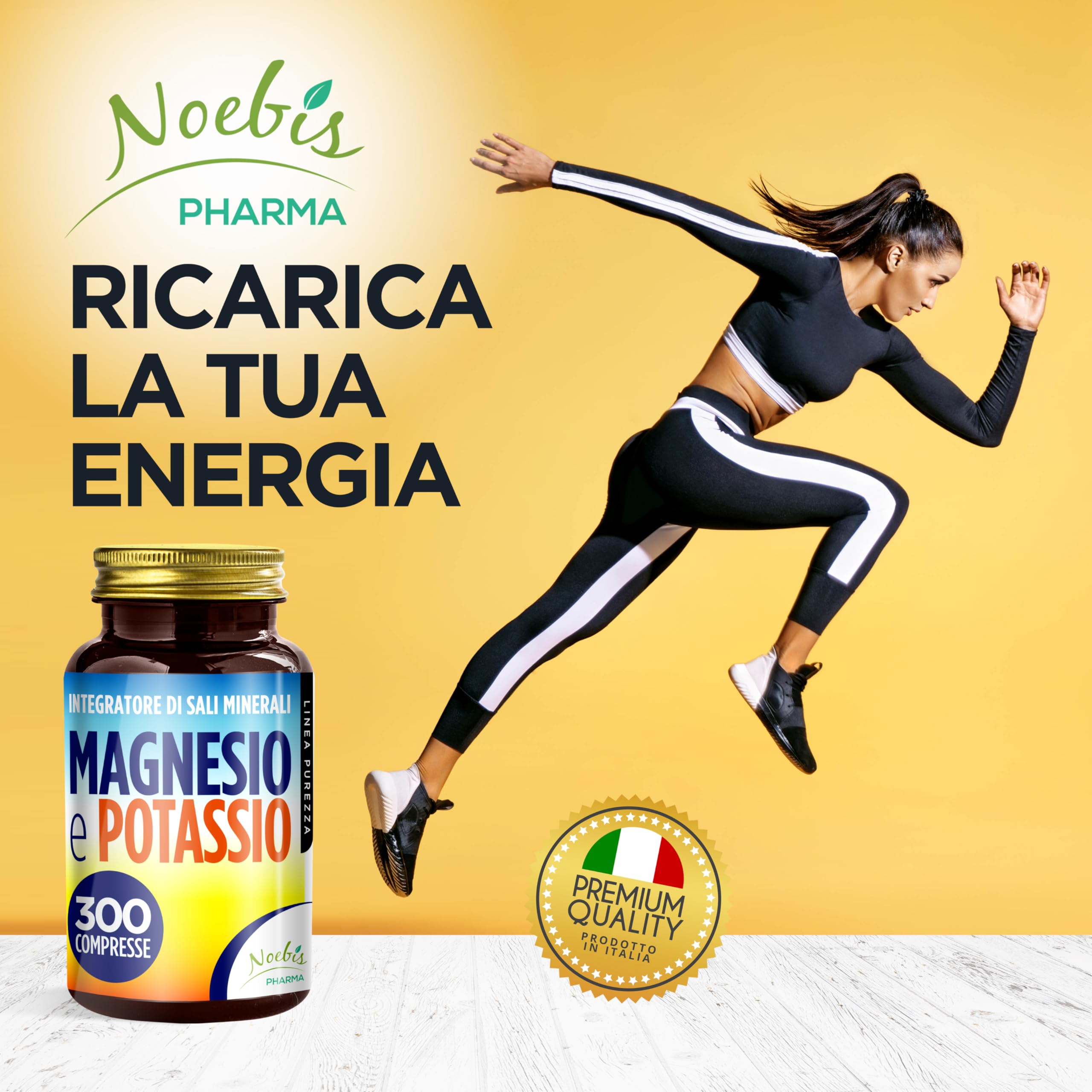 Magnesio e Potassio 900 Compresse - Magnesio Citrato e Potassio Citrato - contro Stanchezza e Fatica Fisica, Caldo, Sali Minerali Organici Altamente Assimilabili - Fornitura di Lunga Durata