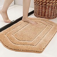 Vista 55 de COSY HOMEER Alfombras de baño extragruesas, antideslizantes, felpa suave, 100% poliéster fuerte, absorbente de agua para sala de estar, baño, Beige