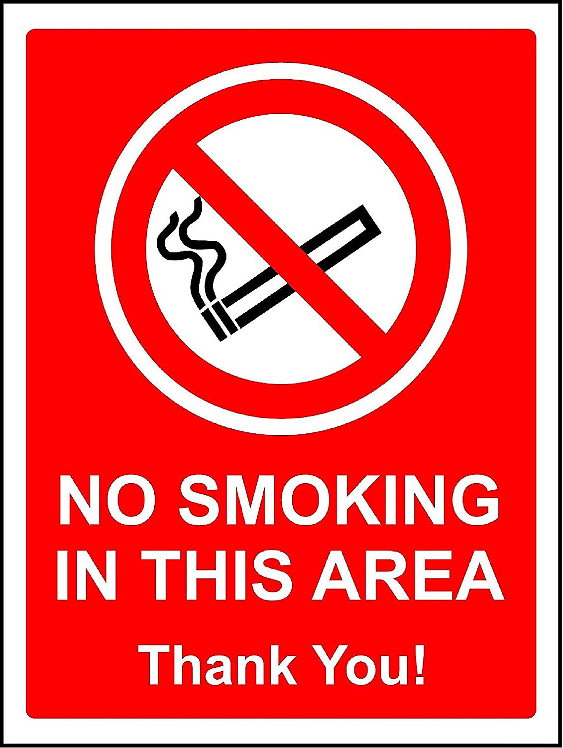 Kpcm Display Ltd No Smoking In This Area Safety Sign - 3Mm Aluminium Sign 300Mm X 200Mm