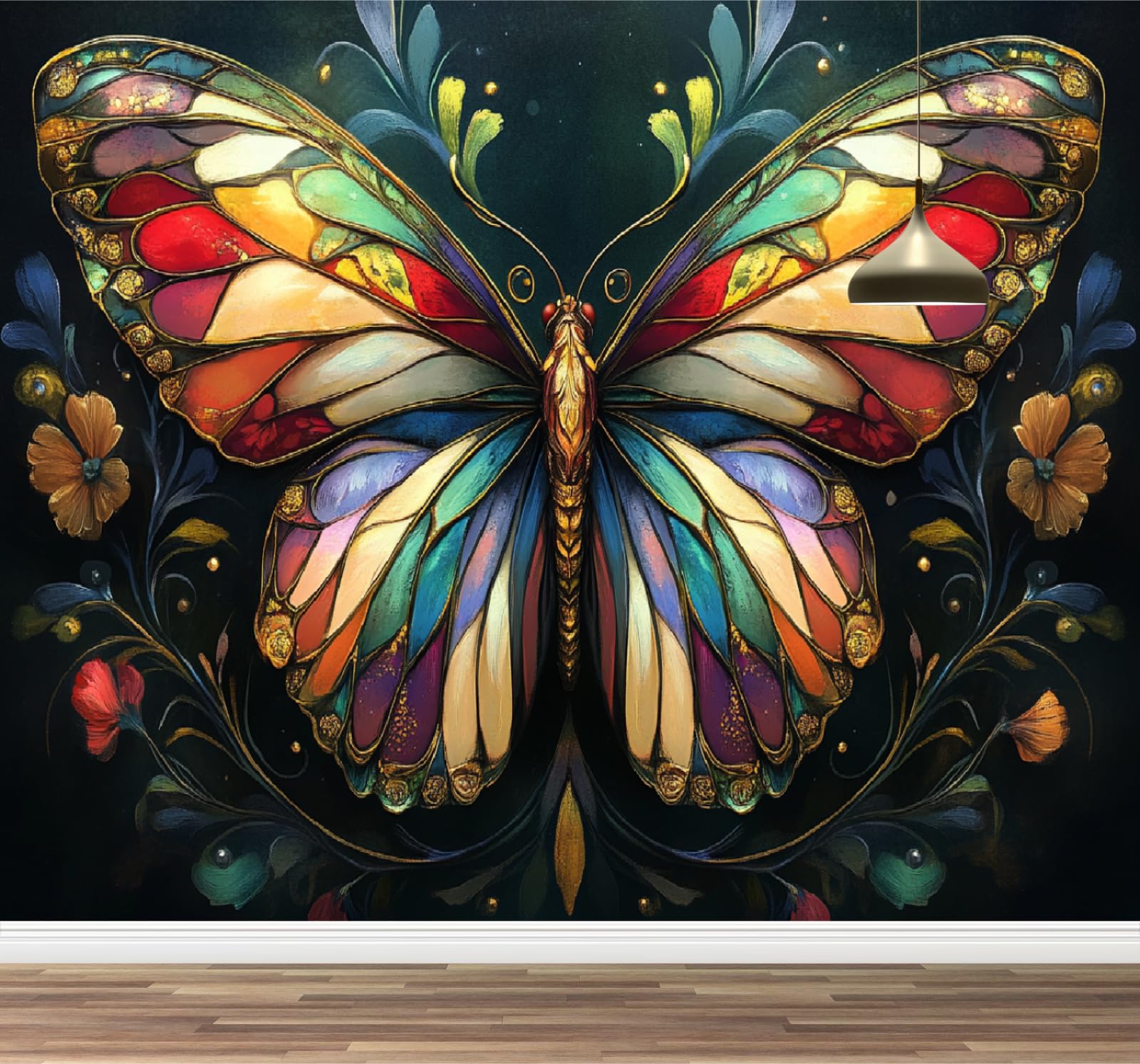 Papier peint 3D fleur canapé décoration murale d'intérieur 495x353