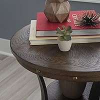 Vista 4 de Powell Muebles Franklin - Mesa auxiliar, pequeña, color marrón