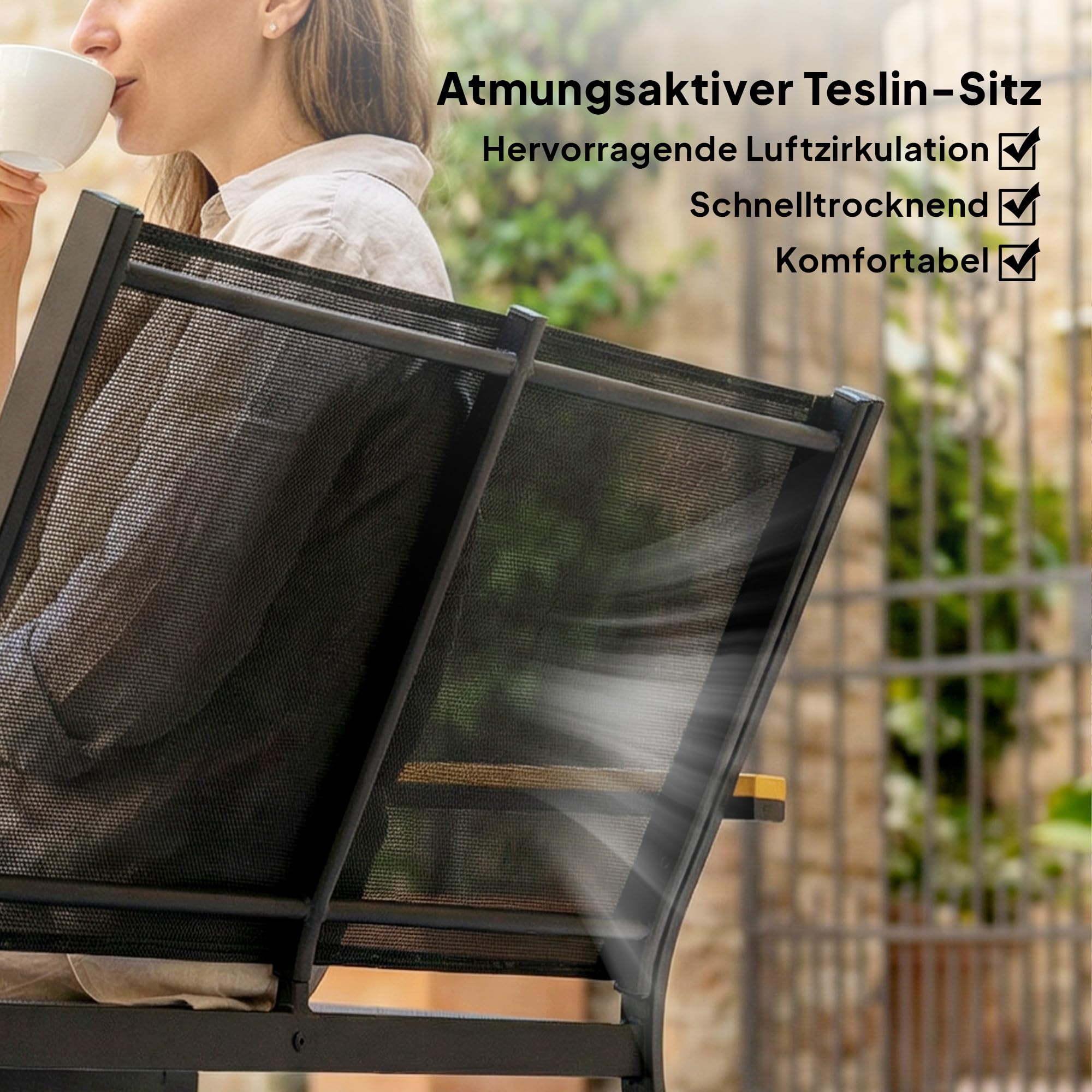 Outsunny Gartenmöbel Set Stahl für 4 Personen mit 2er Sofa Stuhl Schwarz | Sitzgruppe, Gartenlounge, Beistelltisch, Outdoor Balkonmöbel-Set, Terrassenmöbel, für Garten Balkon