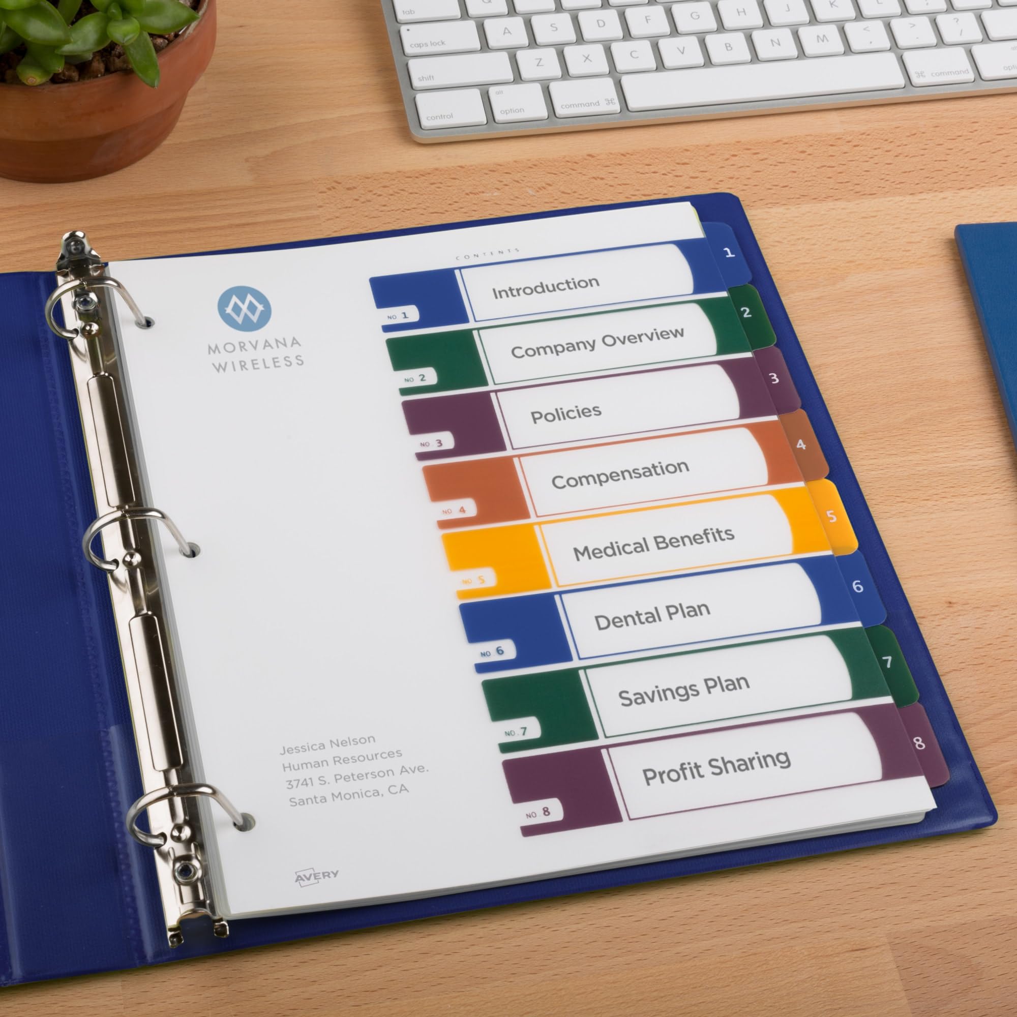 Avery(r) Ready Index(r) Translucent Multicolor Table of Contents Dividers DIVIDER,RDY INDX,8TB,AST 33723DL - Image 6