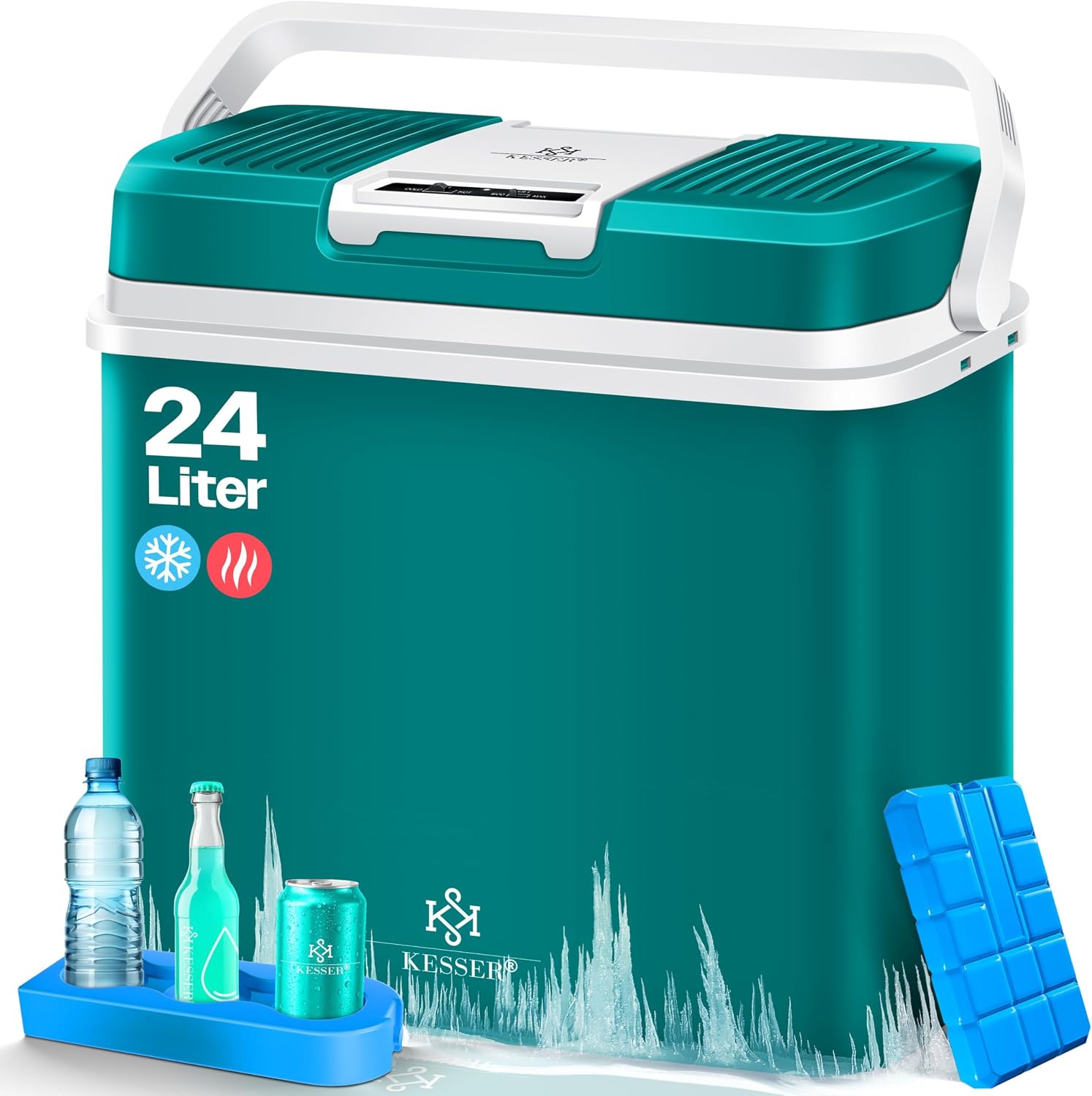 KESSER Frigorifero da 24 litri, caldo/freddo, 12V e 230V