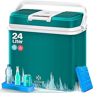 KESSER® 24 Liter Kühlbox | KÜHLT und WÄRMT | Thermo-Elektrische Kühlbox 12 Volt und 230 Volt | Thermobox für Auto, Boot & Camping | Mini-Kühlschrank mit ECO & MAX Modus |