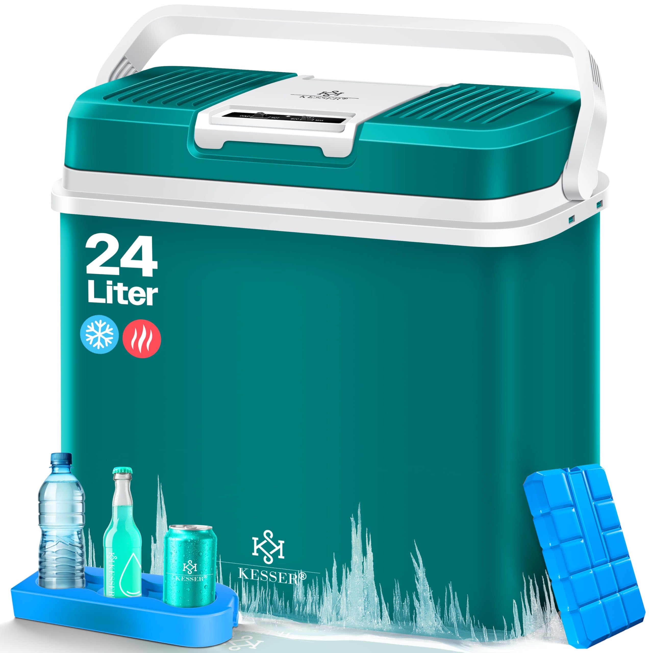 cestino refrigeratore 24 litri elettrico 12v 230v verde eco max