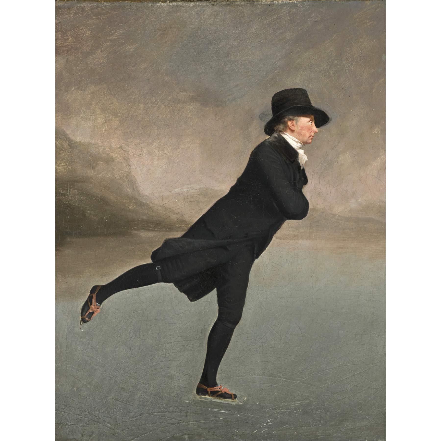Raeburn Skating Minister Duddingston Painting Premium Wall Art Canvas Print 18X24 Inch