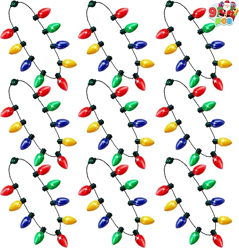 JOYIN 9 collares de 9 bombillas LED con luz de Navidad para fiestas de Navidad, accesorios