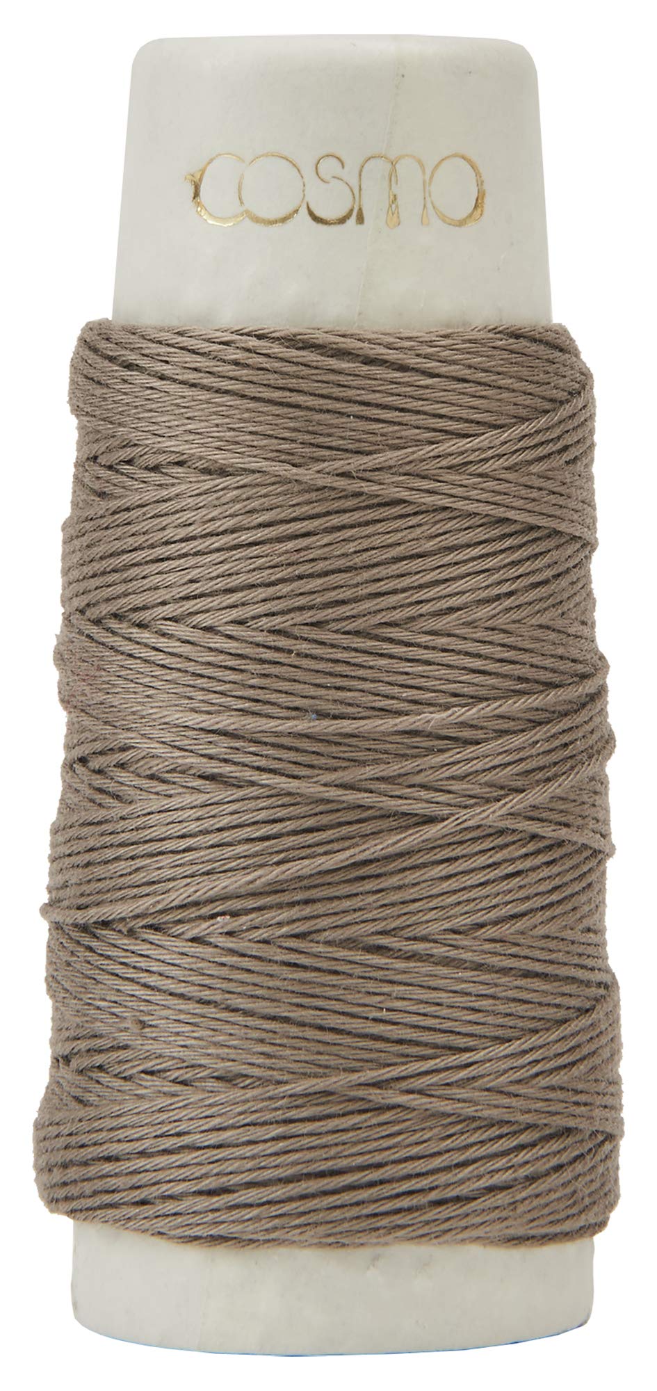 LECIEN Cosmo Hidamari Sashiko Cotton Solid Thread 30 Meters Pale Taupe