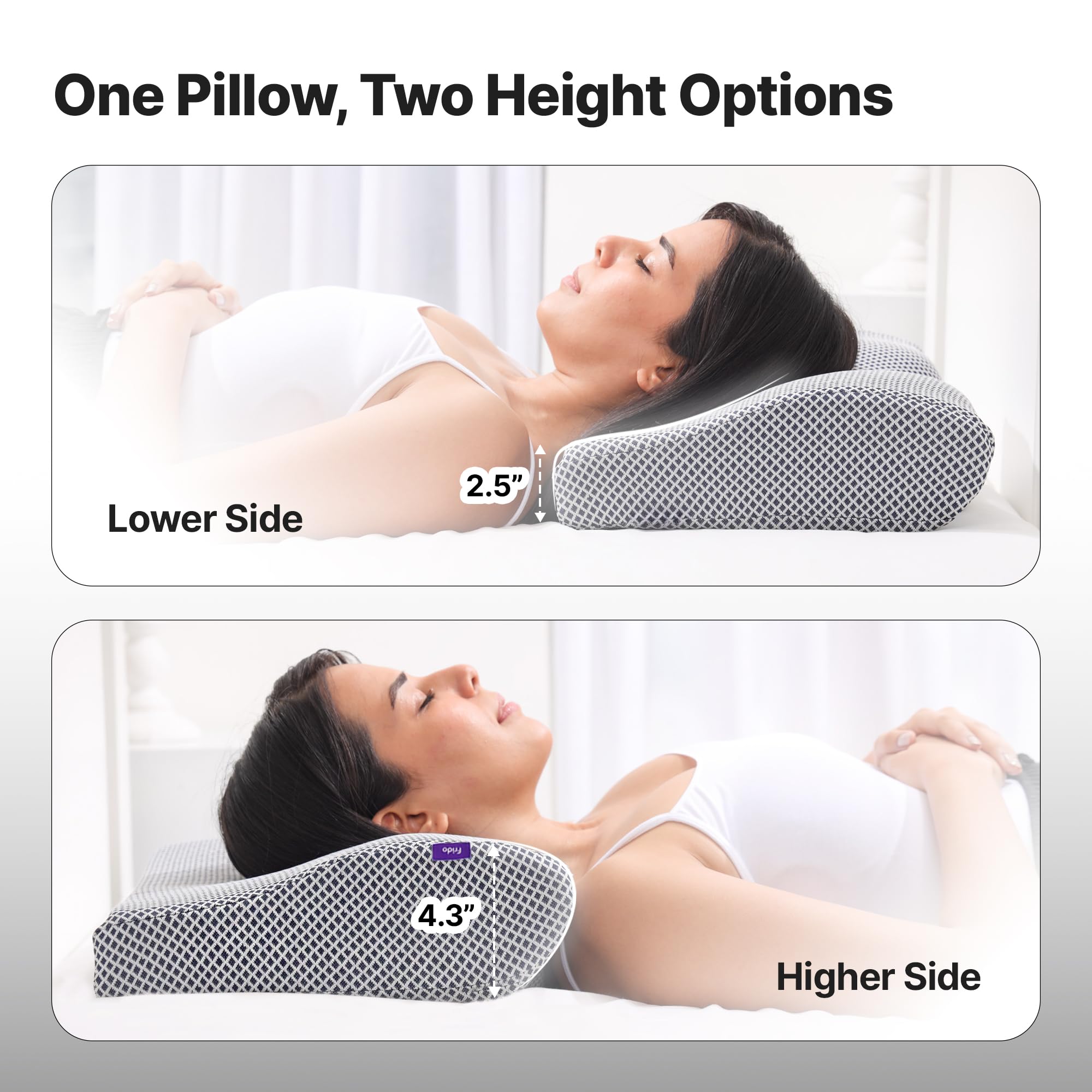 Frido Ultimate Contour Cervical Neck Pillow For Pain Relief Sleep