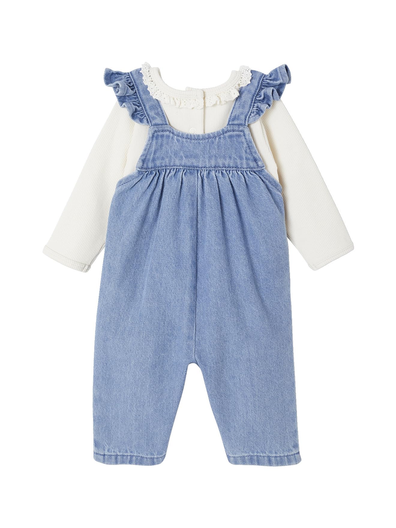 VERTBAUDET Ensemble 2 pièces naissance salopette en denim + body