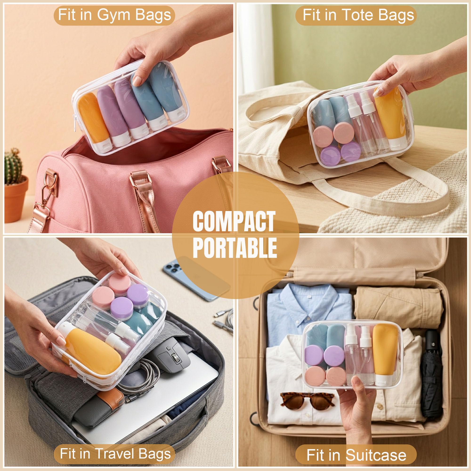 Travel Bottles Set - 20 Pack for Toiletries -6 Travel Bottles Set - 20 Pack for Toiletries -6
