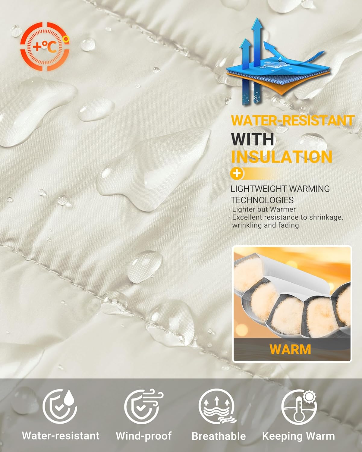 Outdoor Ventures Men's Lightweight Puffer Vest Outerwear Warm Quilted Sleeveless Packable Winter Jacket for Hiking Running - Image 4