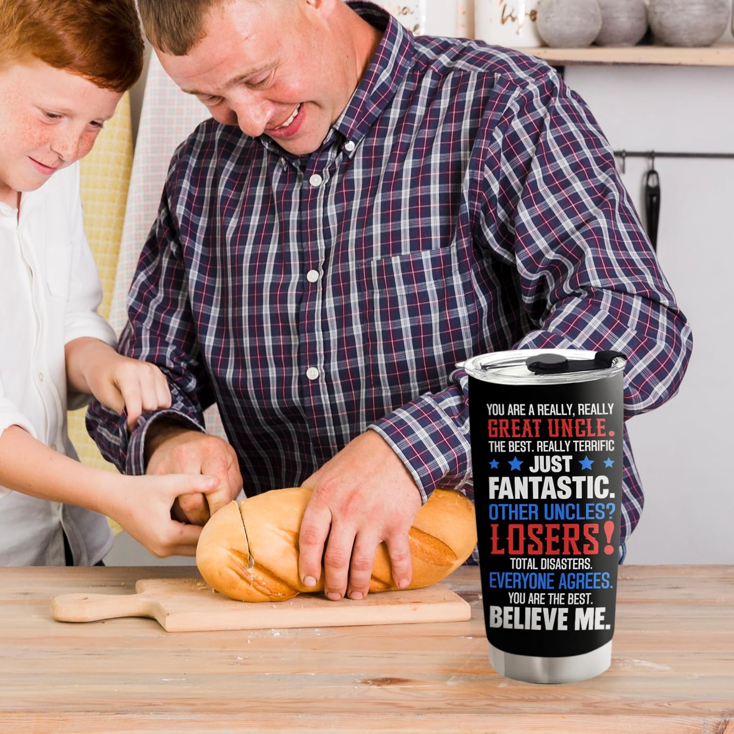 Christmas Gift for Uncle - Uncle Gifts - Birthday, Fathers Day, Christmas Funcle Gifts Idea from Niece Nephew - Stainless SteelTumbler 20oz - Image 4