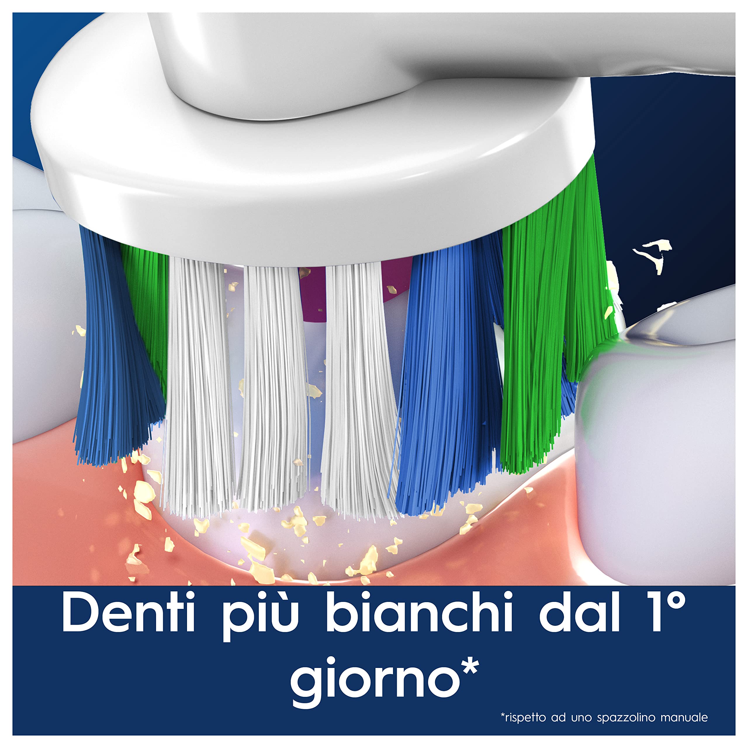 Oral-B Testina Di Ricambio PRO 3DWhite Bianca, Confezione Da 10 Testine