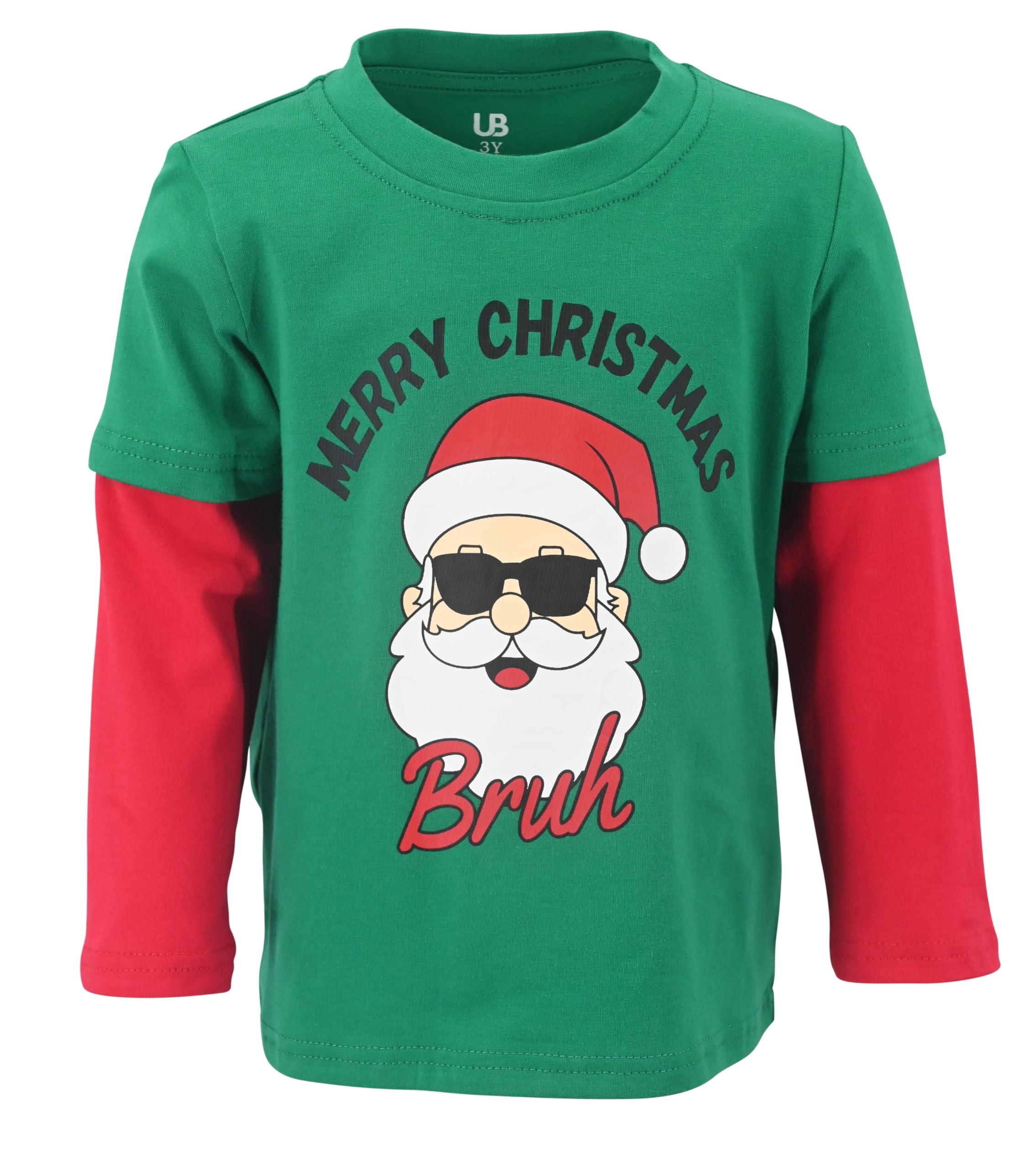 Unique Baby Boys Layered Long Sleeve Kids Toddler Graphic T Shirt