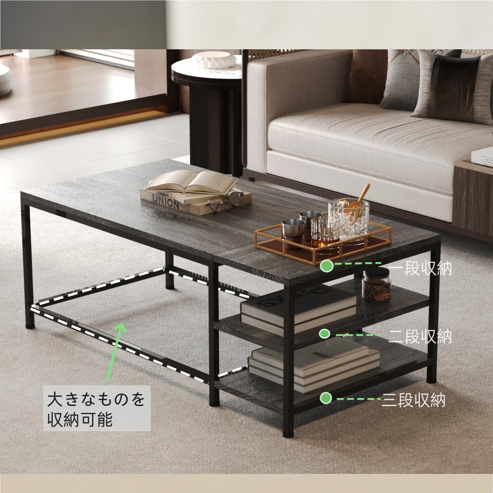 【244】定価10万円　センターテーブル　コーヒー　机　オフィス Amazon.co.jp: Rshtong ローテーブル センターテーブル