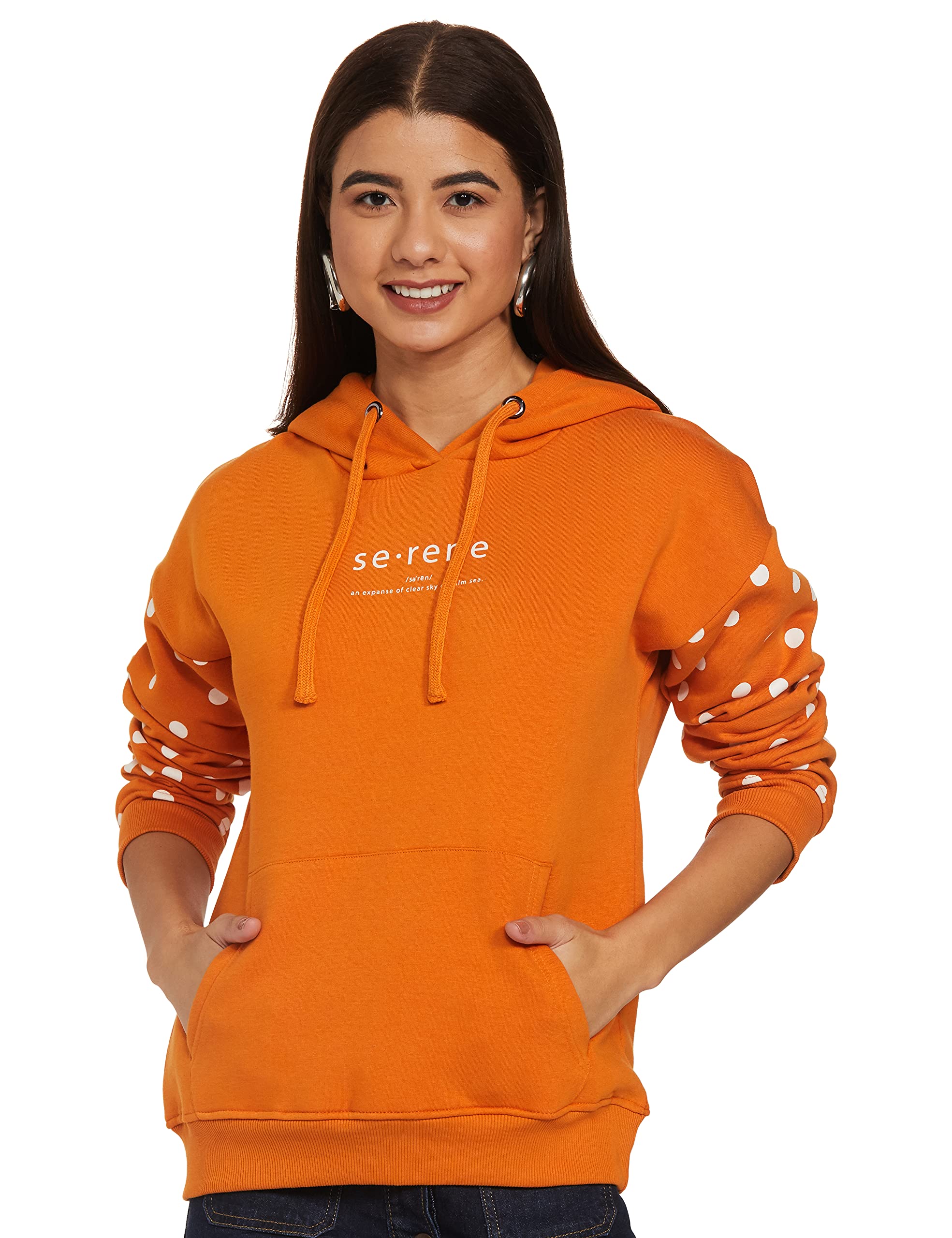 Women Cotton Blend Regular Fit Hooded Sweatshirt-image-32