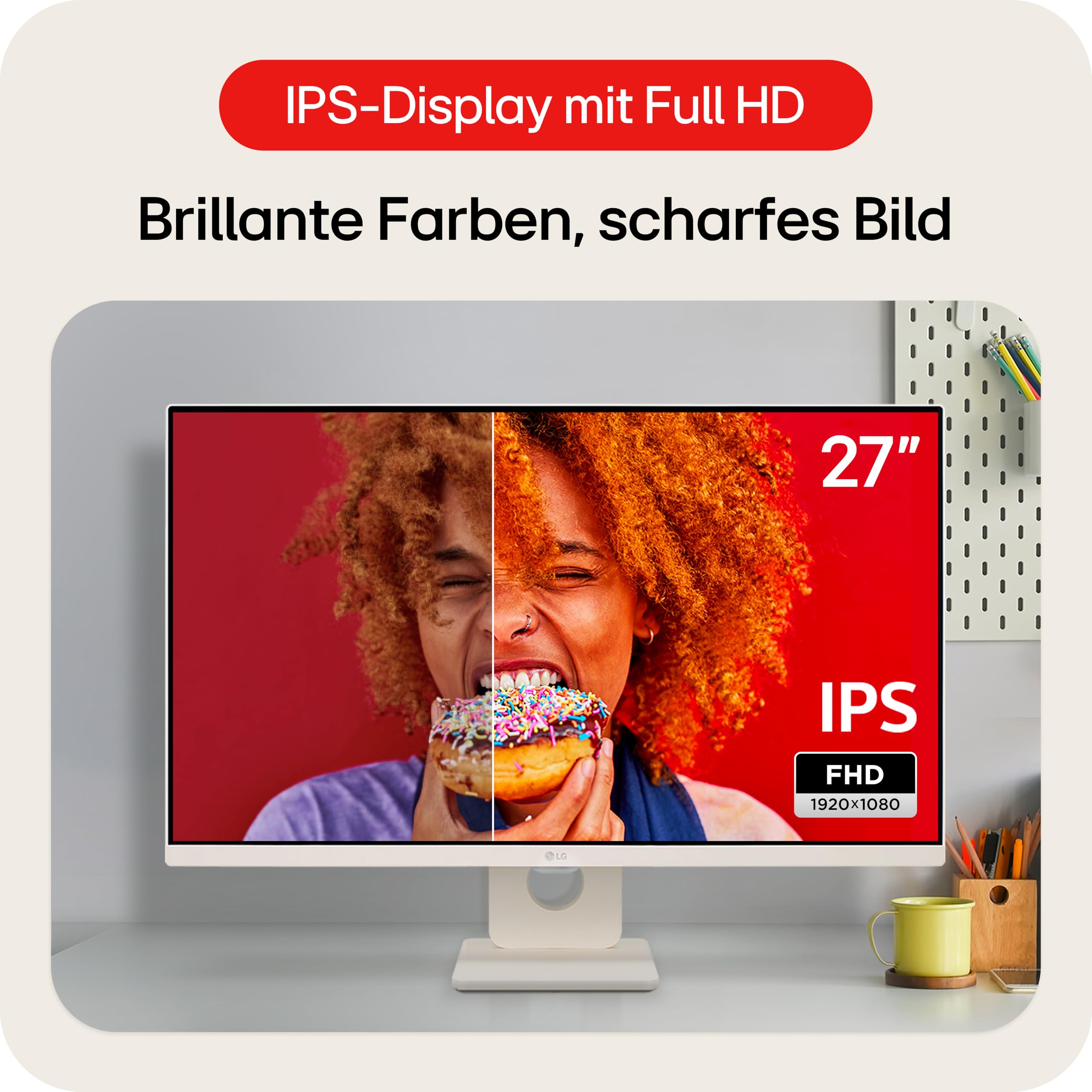 LG Electronics 27SR50F-W.AEU Full-HD Multimedia IPS-Monitor 27