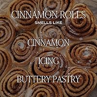 Vista 2 de Sweet Water Decor - Vela de soja Cinnamon Roll, con perfume otoñal de canela, glaseado y tarta mantecosa, frasco transparente de 9 oz con tapa