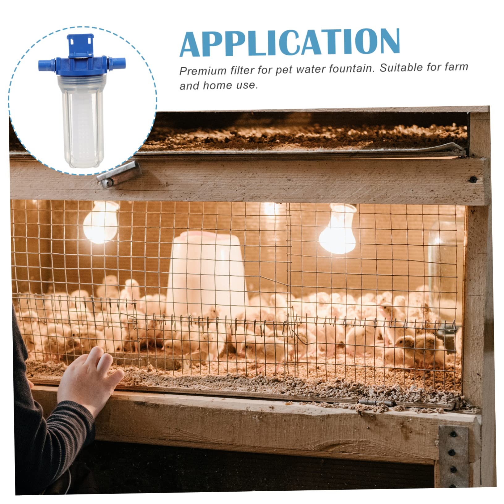Filtro de Agua para Beber, de Repuesto para Dispensador, Plástico Azul, Mantiene el Agua Fresca para Gallinas y Aves, Uso Agrícola y Hogar