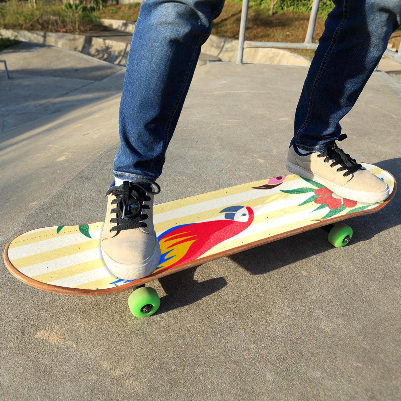 Tropical Toucan Skateboard-Griptape, Schleifpapier, Longboard, Aufkleber, Scooter, Deck, Sandpapier, 2 Stück