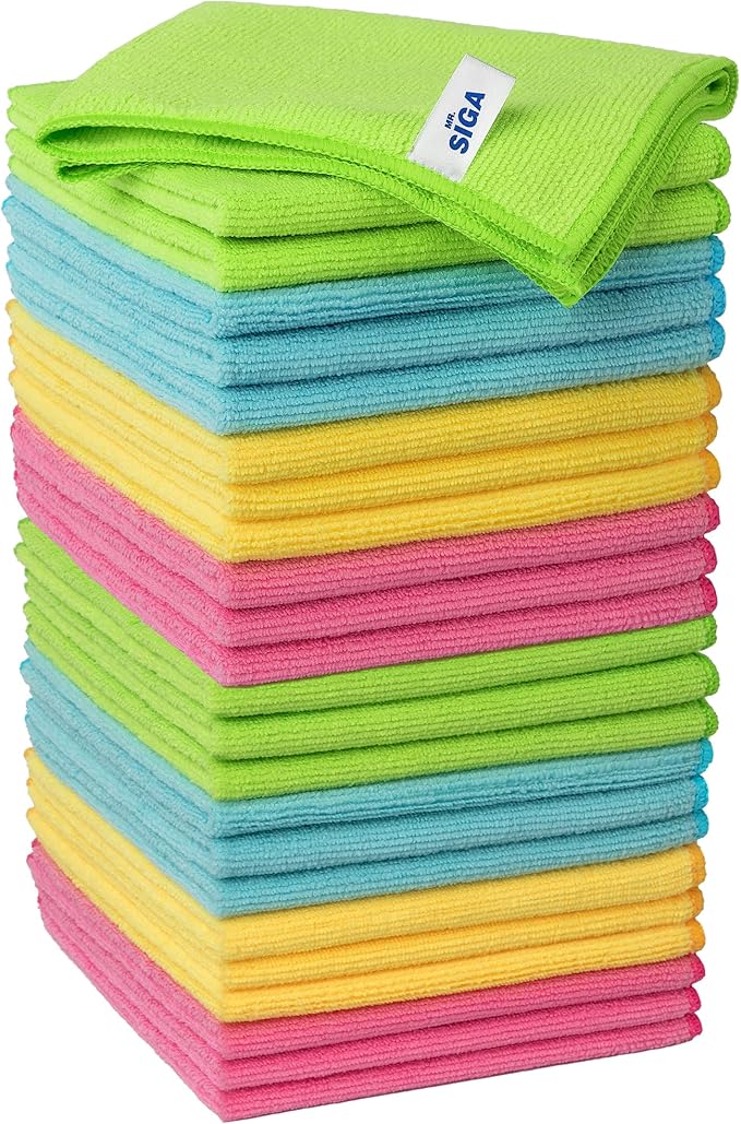 MR.SIGA Microfiber Cleaning Cloths, Size: 32 x 32cm - Pack of 24